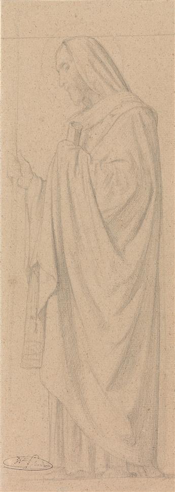 JEAN-HIPPOLYTE FLANDRIN (Lyon 1809-1864 Rome) Two pencil drawings.
